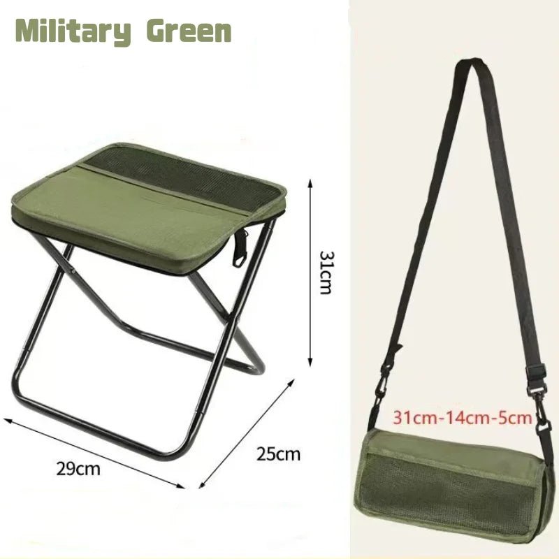 Portable Foldable Backpack Stool – Lightweight Camping Chair for Fishing, Picnic & Travel - Wild Things, Etc.