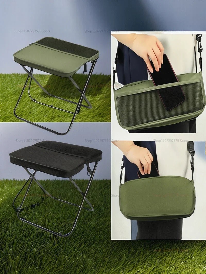 Portable Foldable Backpack Stool – Lightweight Camping Chair for Fishing, Picnic & Travel - Wild Things, Etc.