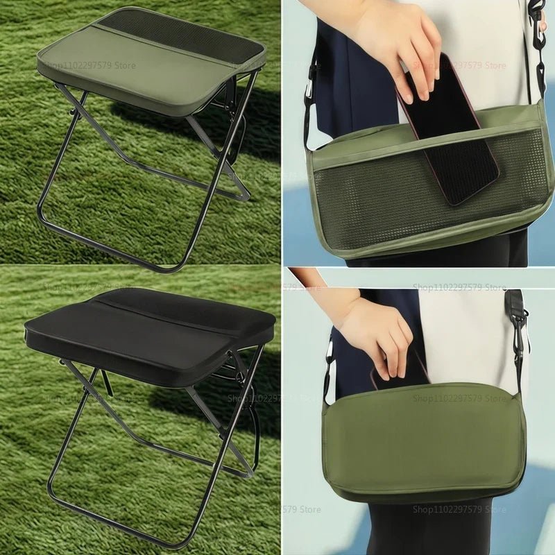 Portable Foldable Backpack Stool – Lightweight Camping Chair for Fishing, Picnic & Travel - Wild Things, Etc.