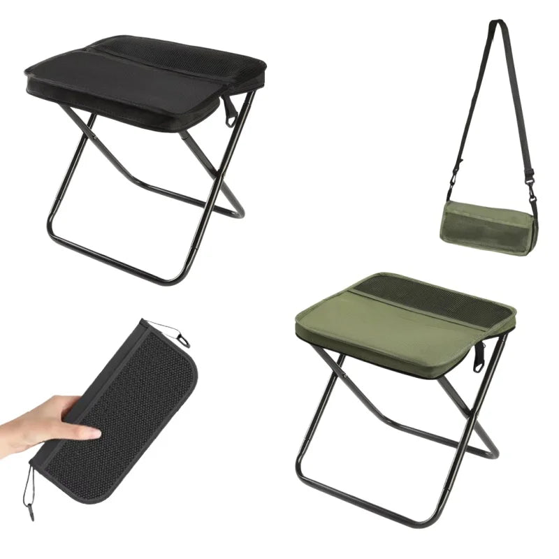 Portable Foldable Backpack Stool – Lightweight Camping Chair for Fishing, Picnic & Travel - Wild Things, Etc.