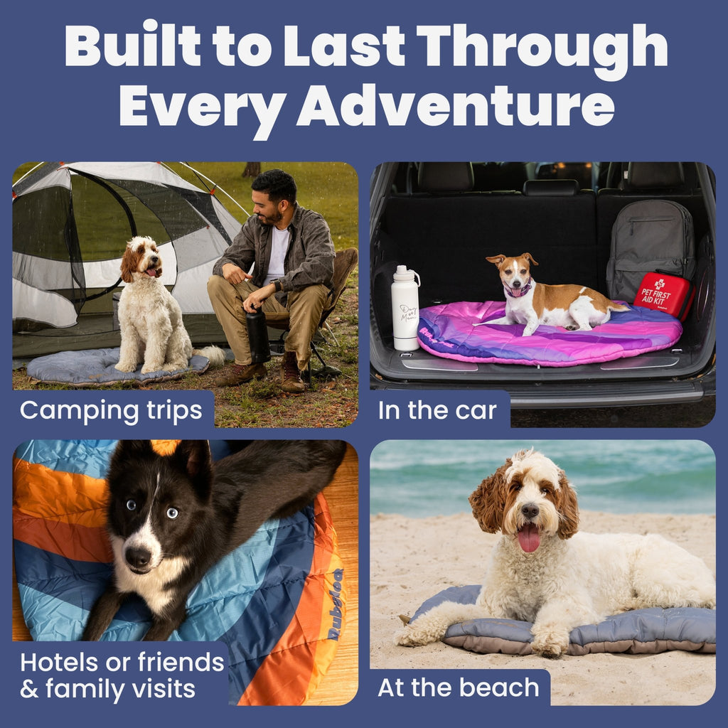 Travel Dog Bed – Foldable, Lightweight, Water Resistant Mat - Wild Things, Etc.