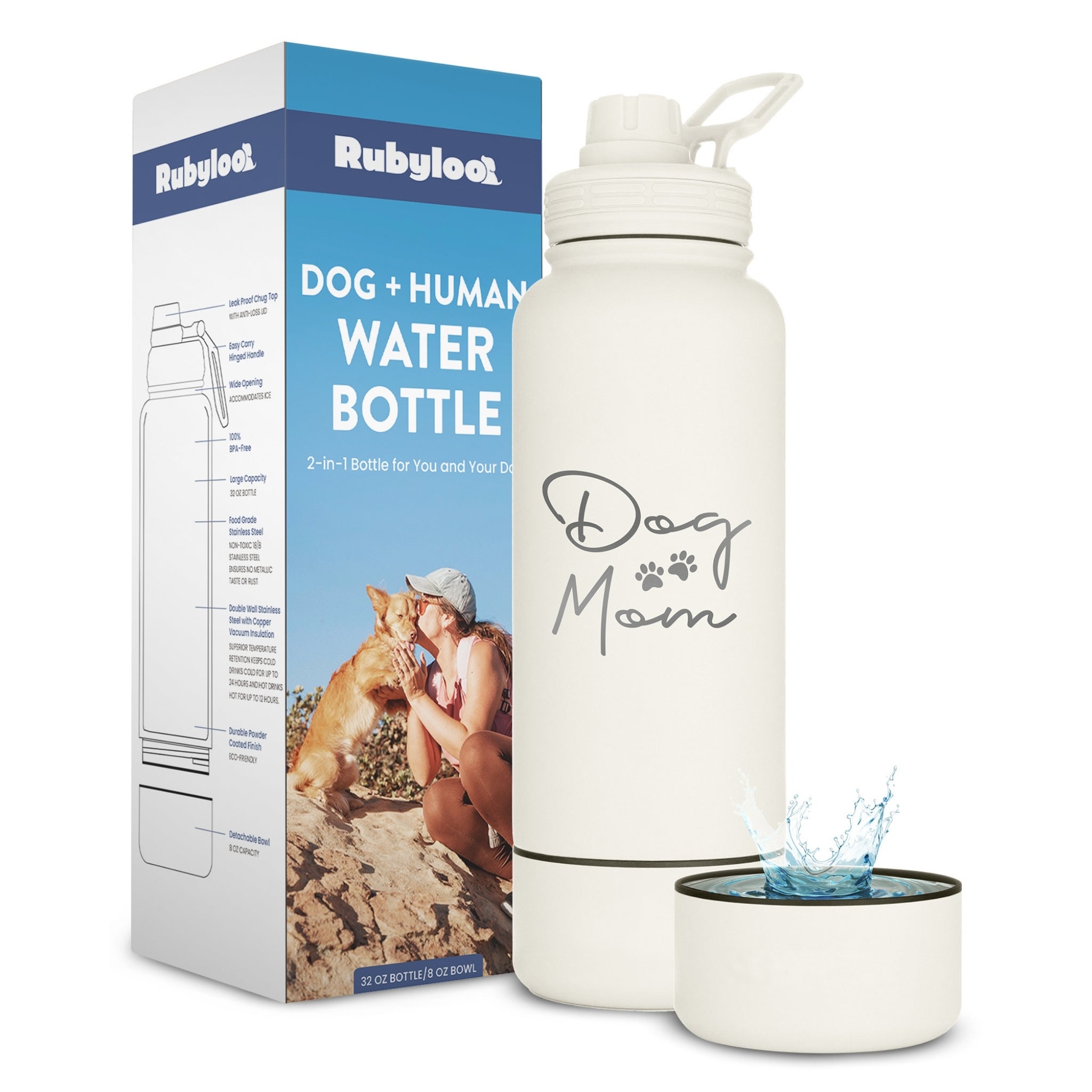 Water Bottle with Detachable Dog Bowl - Wild Things, Etc.